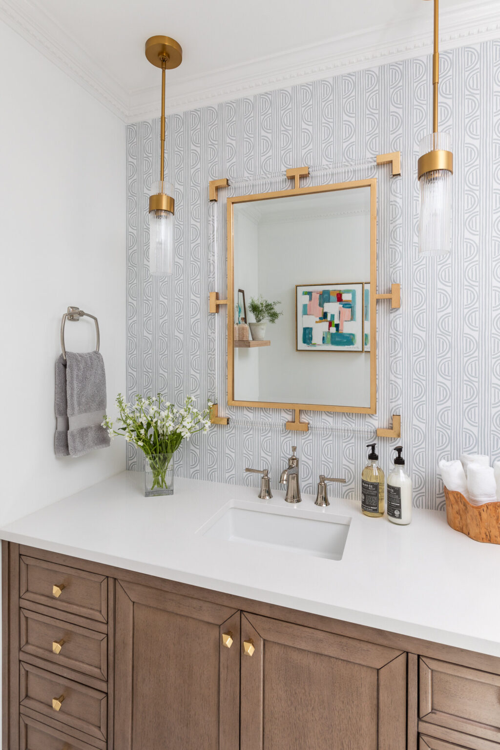 Delightful Powder Room - Case Study | Top-Rated DMV Interior Design ...