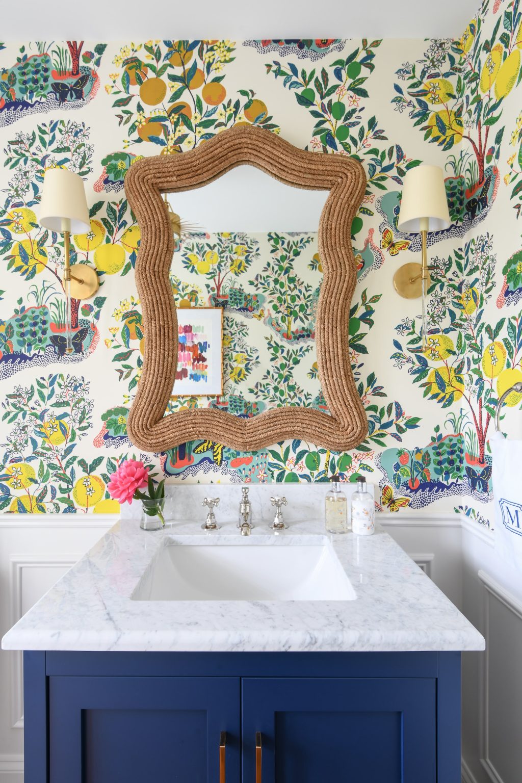 Delightful Powder Room - Case Study | Top-Rated DMV Interior Design ...